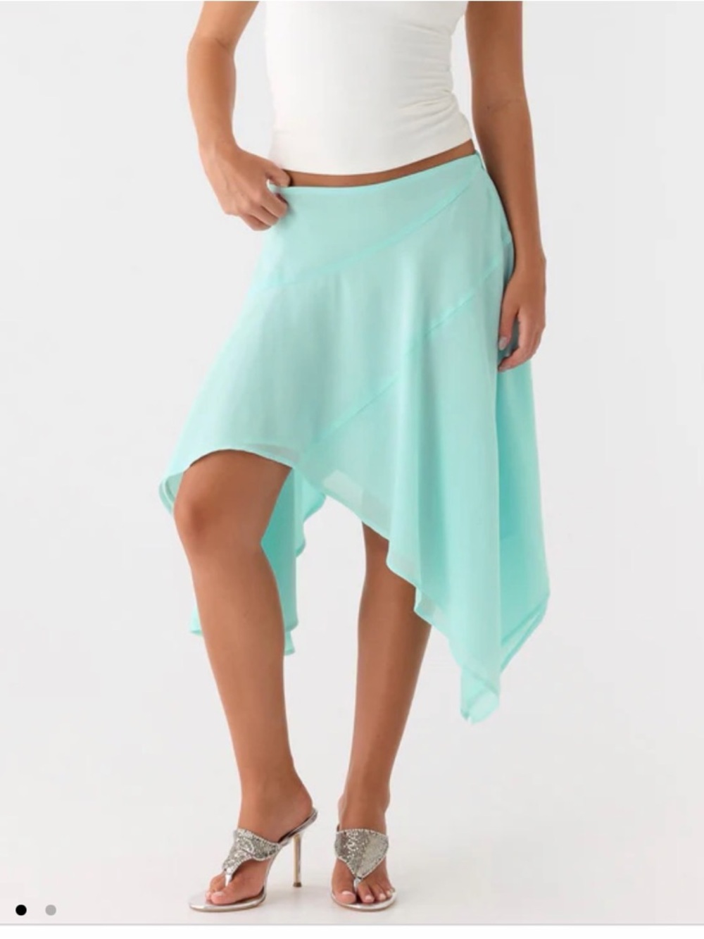 Peppermayo Asymmetrical Chiffon Skirt - Picture 5 of 7
